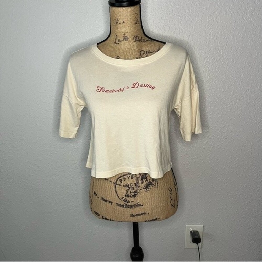 MATE the Label Somebody’s Darling Cream Crop Top